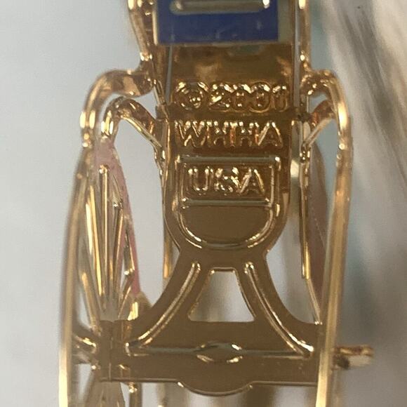 2001 WHITE HOUSE Christmas Ornament Historical Association Carriage Johnson EUC - Picture 8 of 10